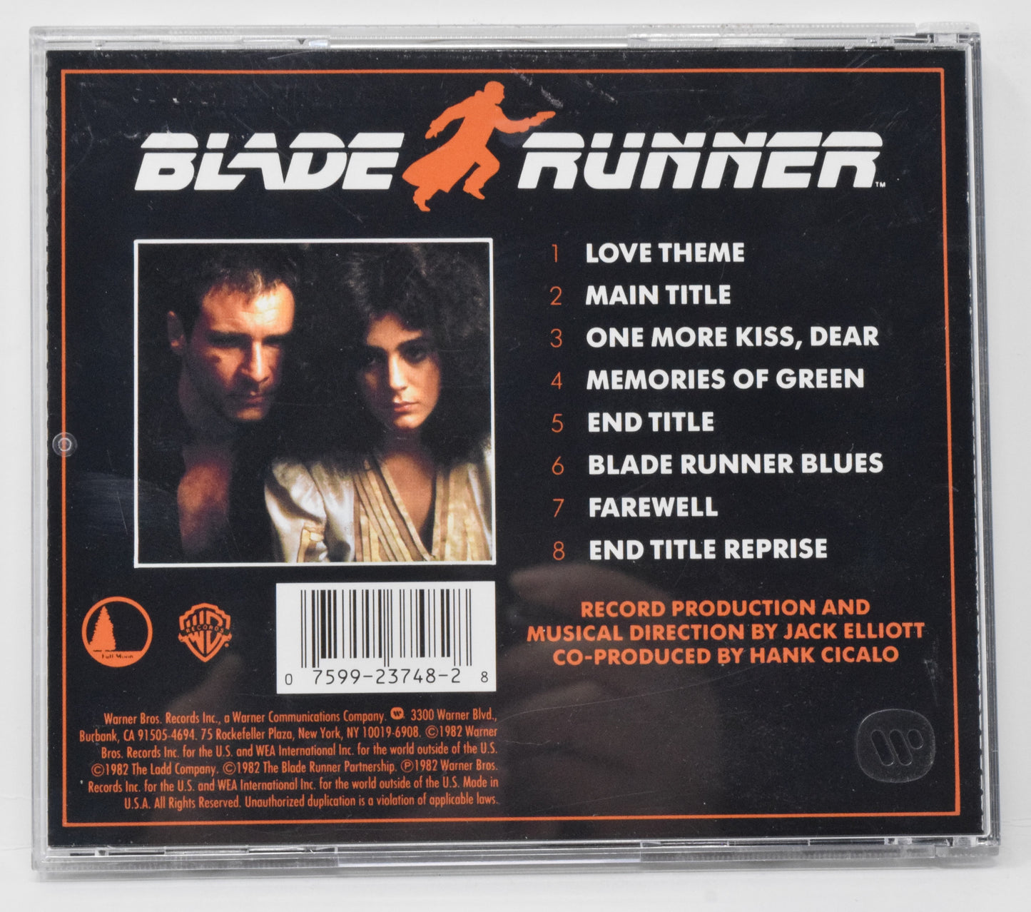 Blade Runner Soundtrack CD New American Orchestra 1982 WEA