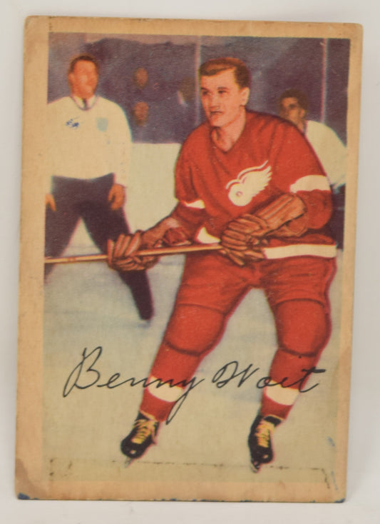 Benny Woit Hockey Card Parkhurst 1953 1954 Detroit Red Wings 45