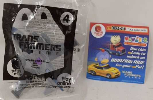 Transformers Prime Starscream Happy Meal Toy 2012 Moc New