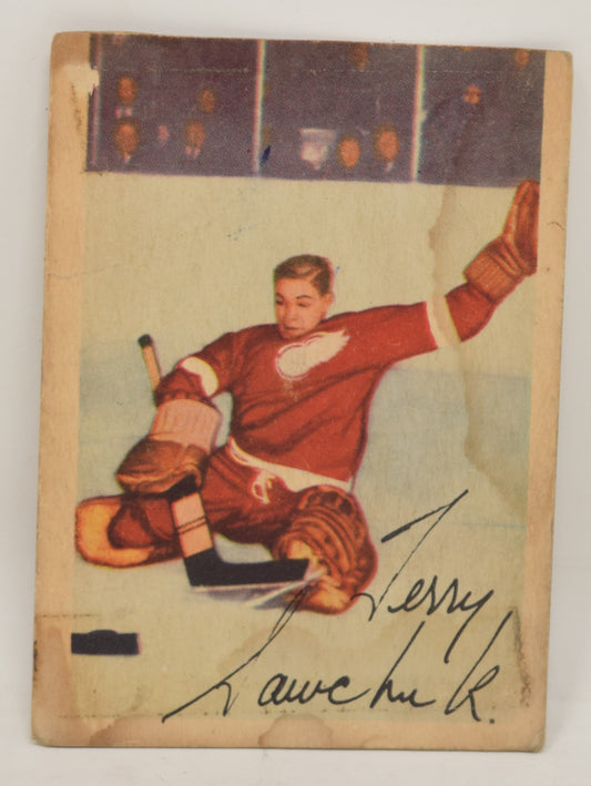 Terry Sawchuk Hockey Card Parkhurst 1953 1954 Detroit Red Wings 46