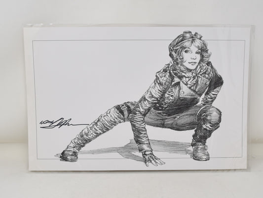 Neal Adams Gotham Catwoman Sketch Print 17 x 11 Signed