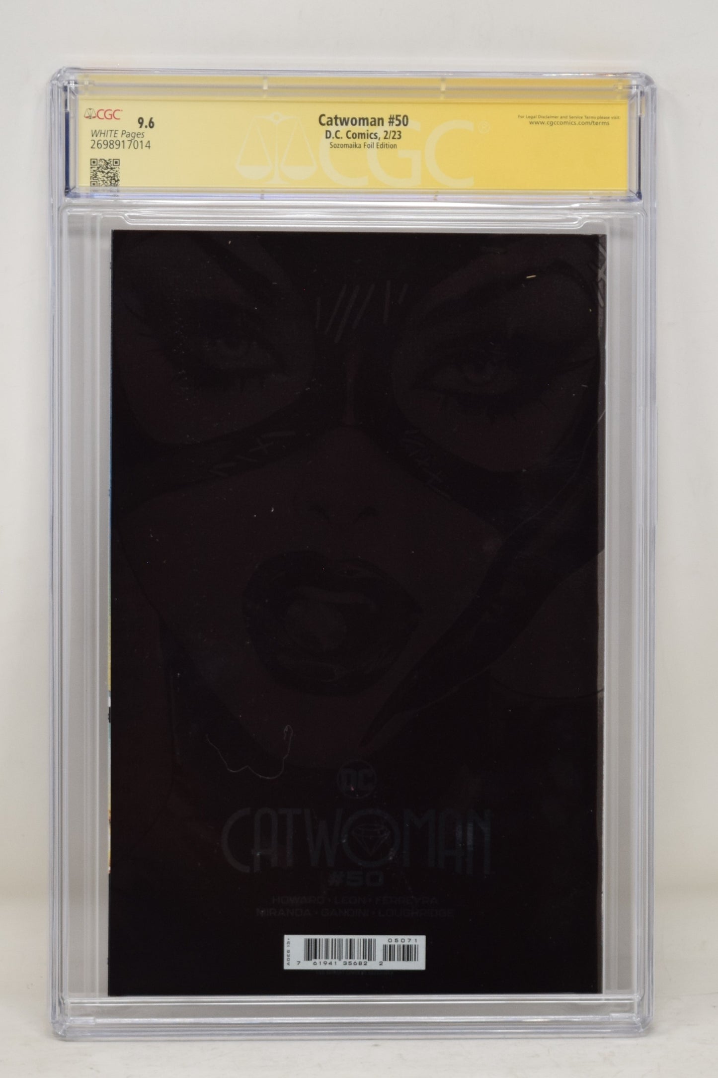 Catwoman #50 F 1:50 Sozomaika Foil CGC SS 9.6 Variant (12/20/2022) Dc