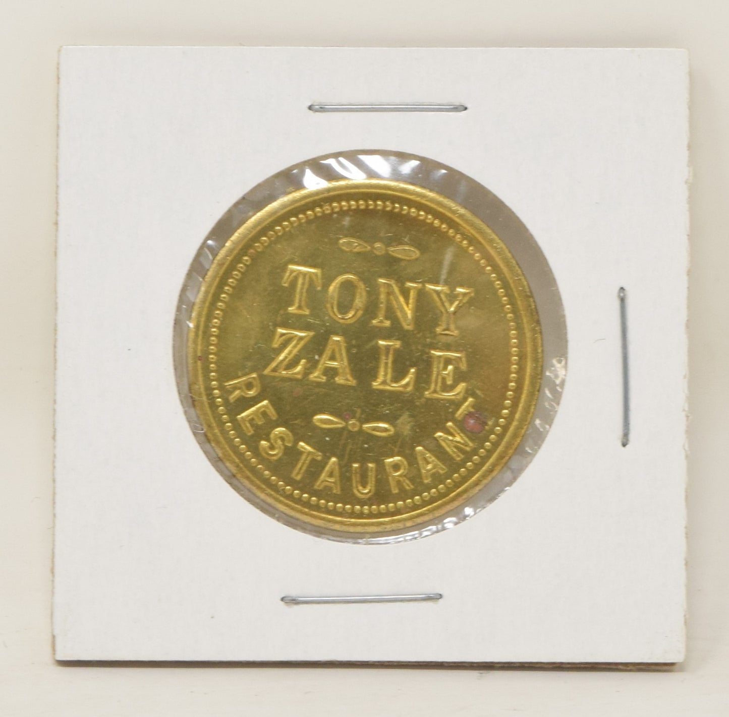 Tony Zale Restaurant Token Coin Chicago Illinois Middleweight Boxer Boxing