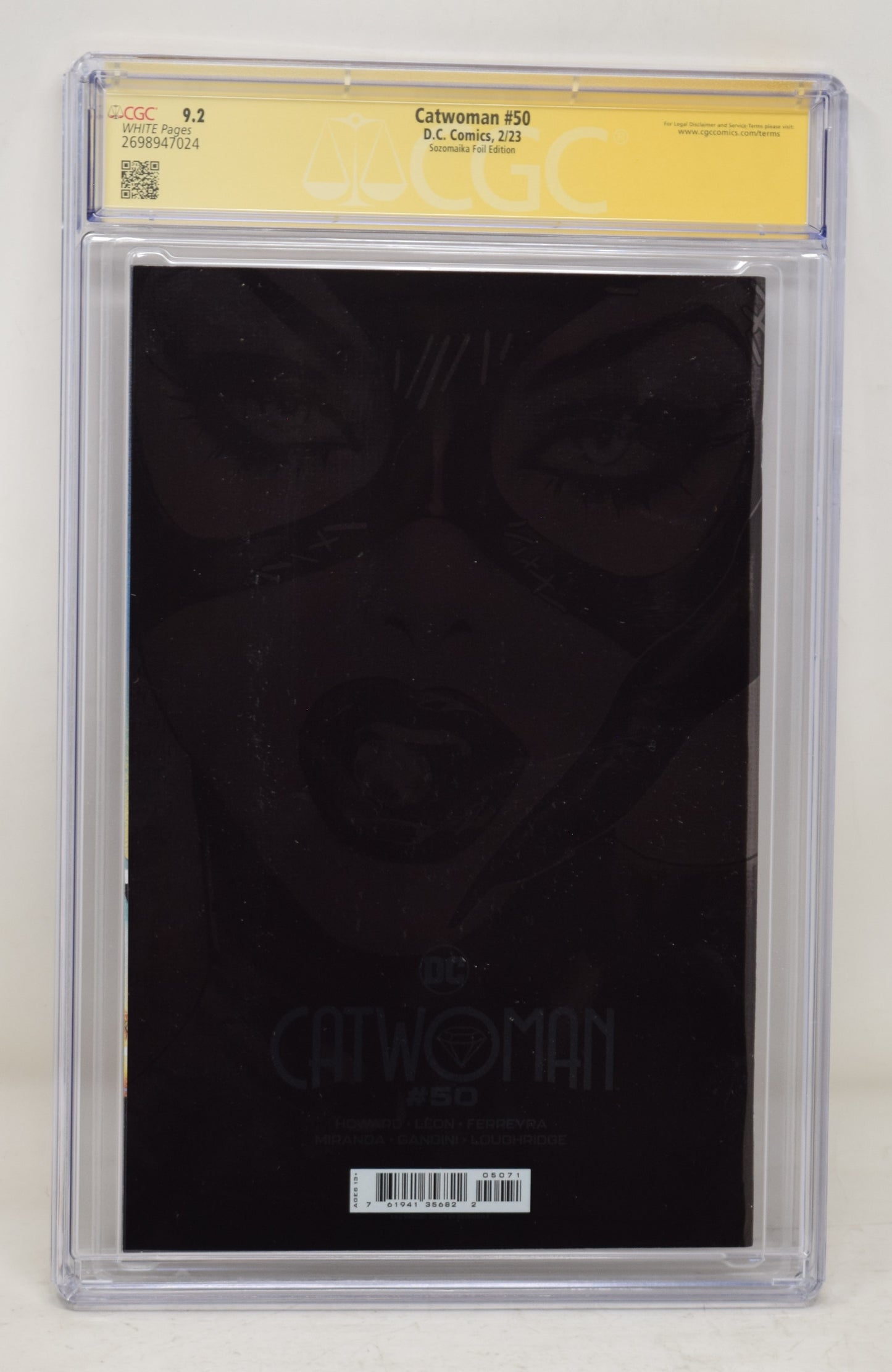 Catwoman #50 F 1:50 Sozomaika Foil CGC SS 9.2 Variant (12/20/2022) Dc