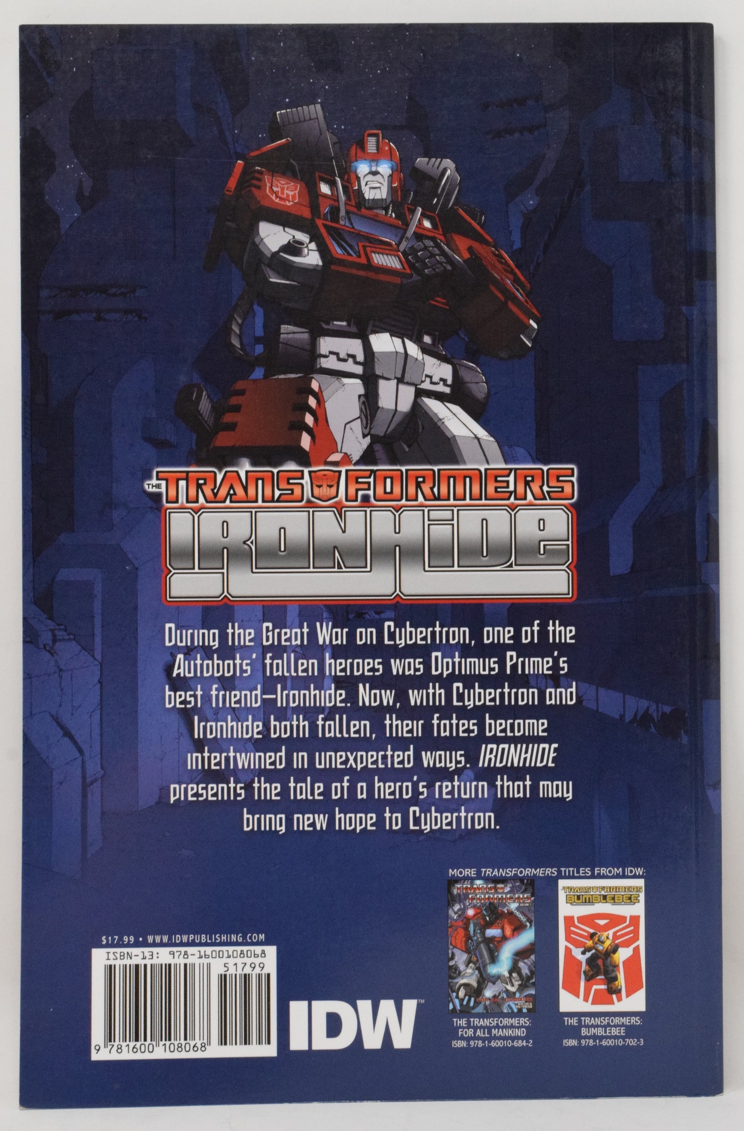 Transformers Ironhide TPB TP IDW 2010 NM- 9.2 1 - 4