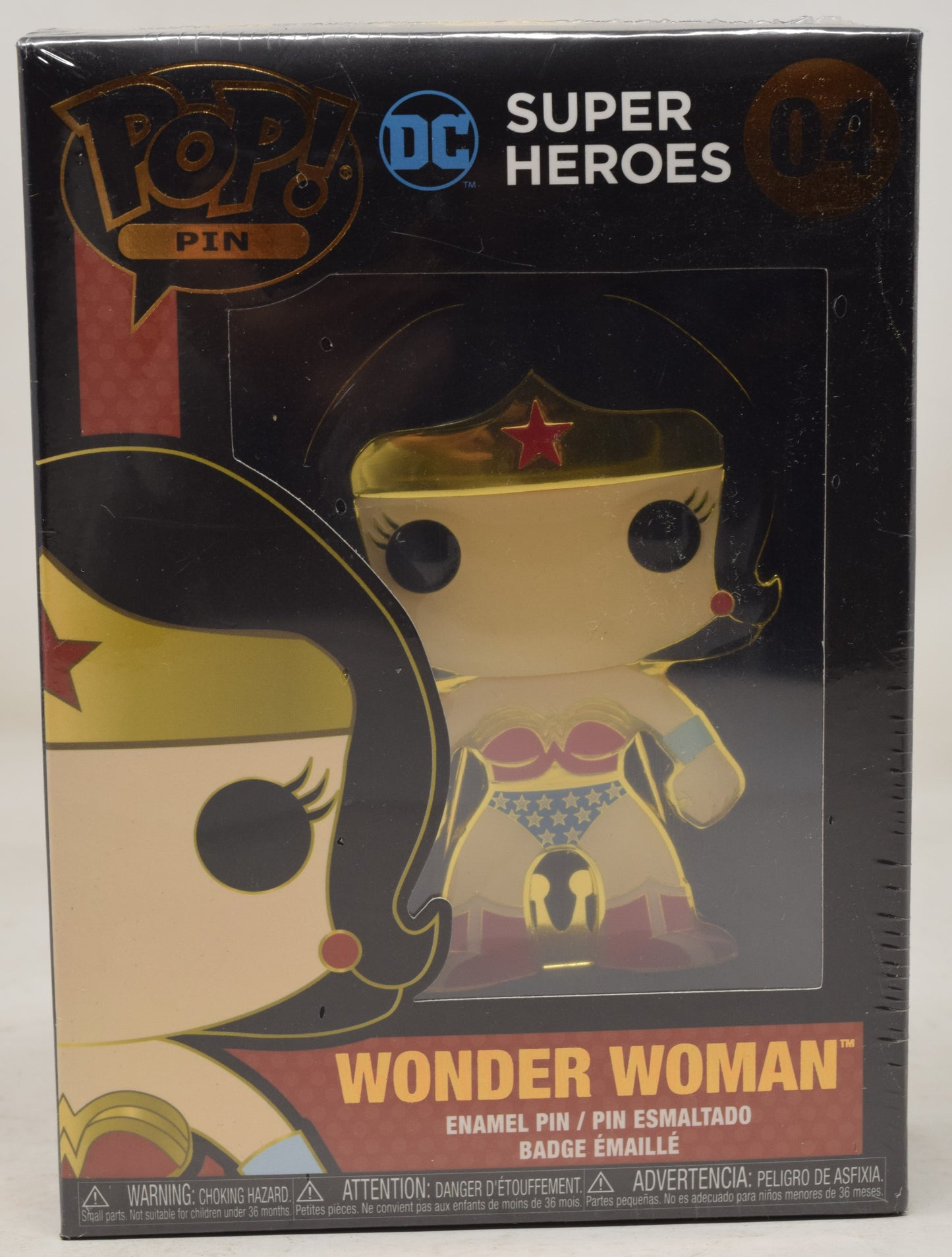 Wonder Woman Funko Pop Enamel Pin Super Heroes 04 NIB New