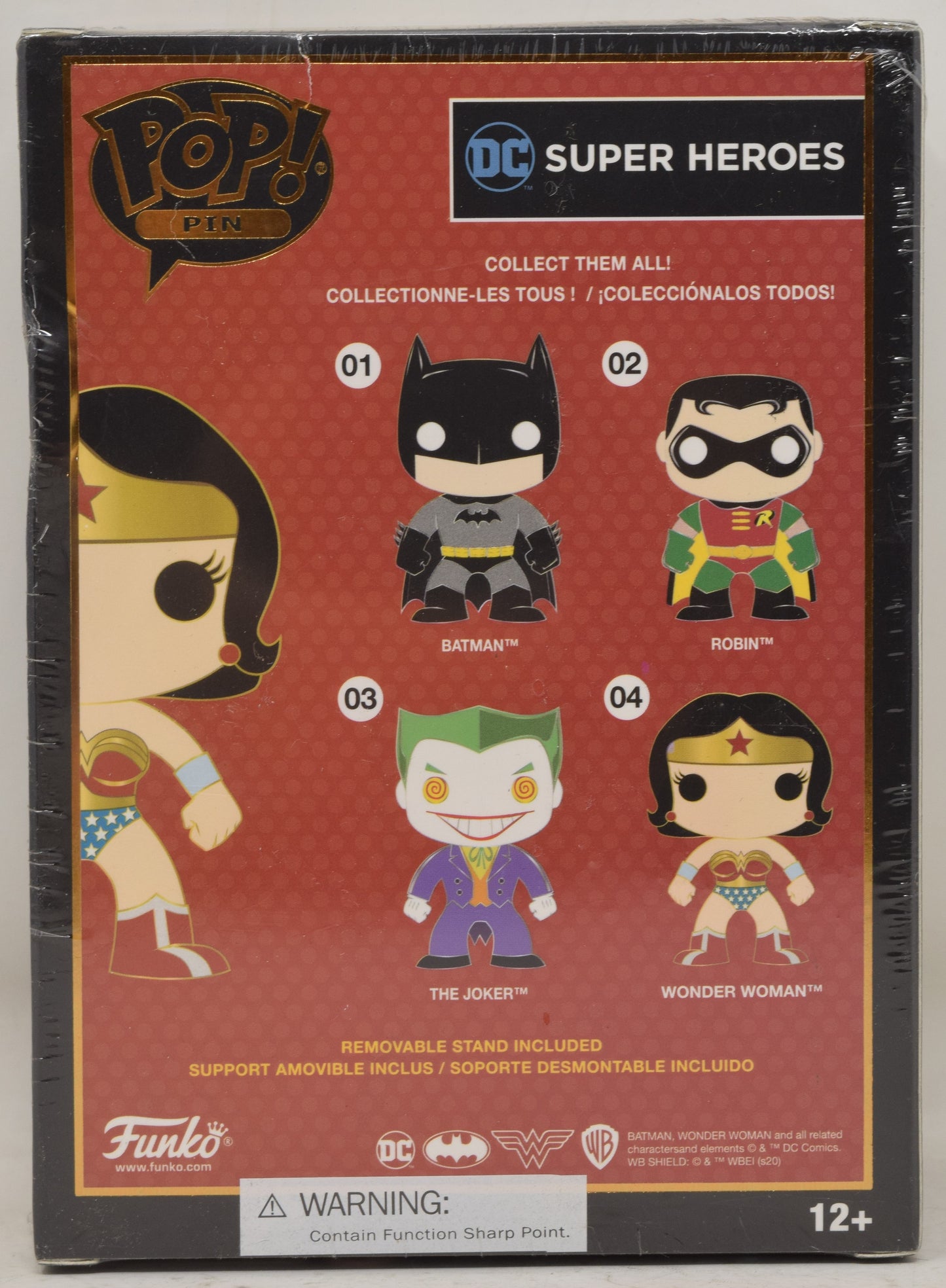 Wonder Woman Funko Pop Enamel Pin Super Heroes 04 NIB New