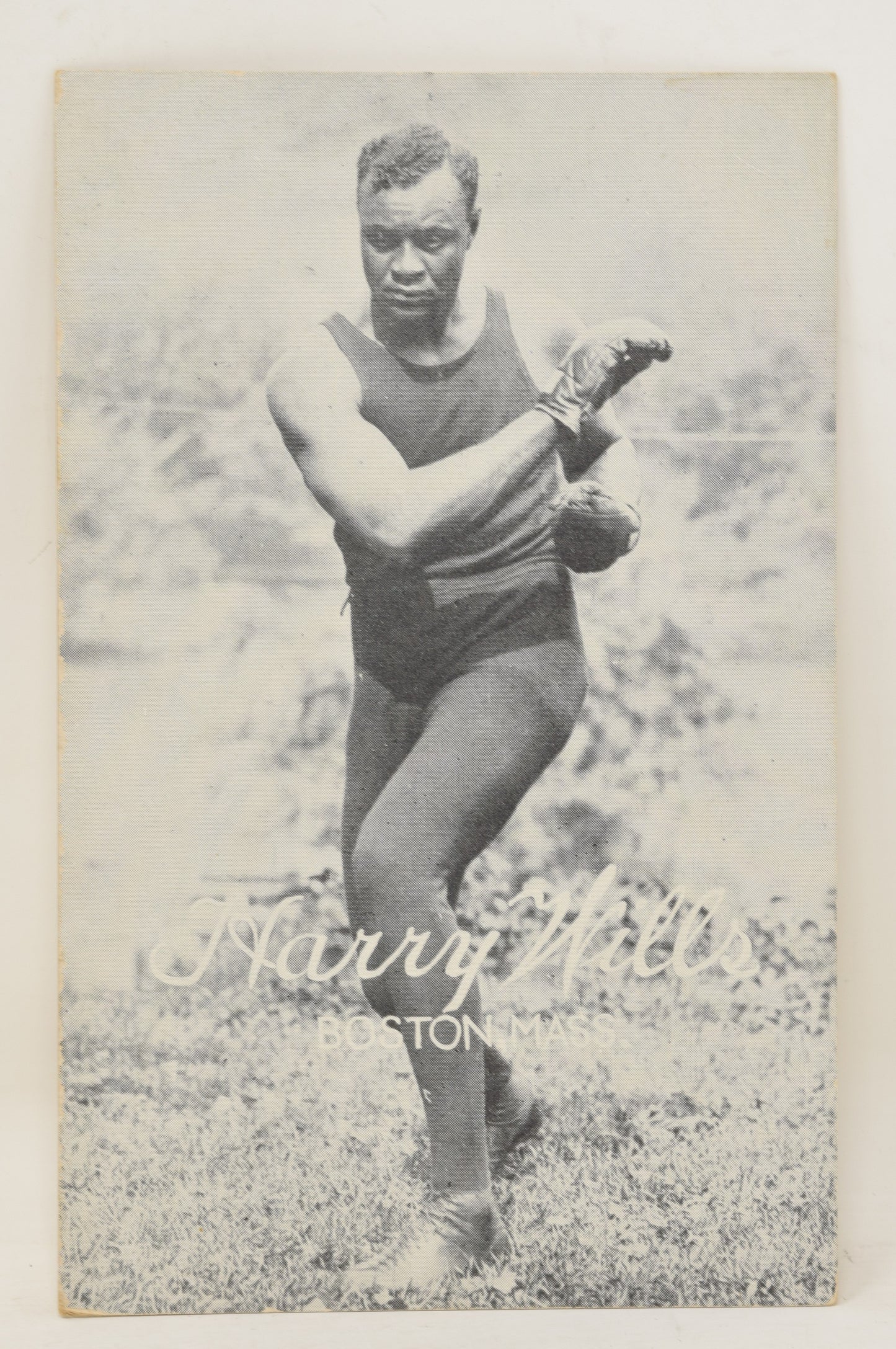 Harry Wills Boxing Exhibit Card Postcard Penny Arcade Photo 1920s 5 x 3