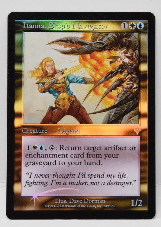 Magic The Gathering MTG Card Hanna Ships Navigator Foil Invasion Rare MP
