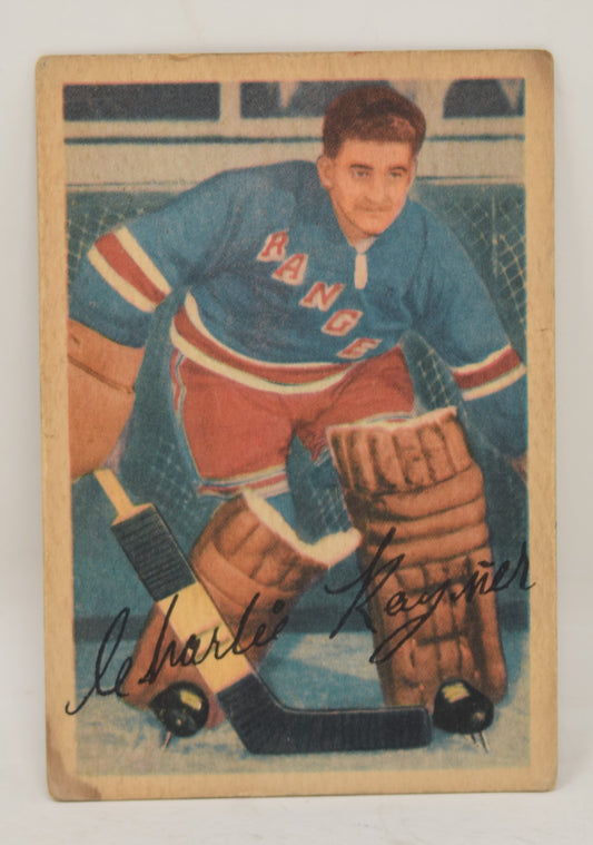 Claude Rayner Hockey Card Parkhurst 1953 1954 New York Rangers HOF 59