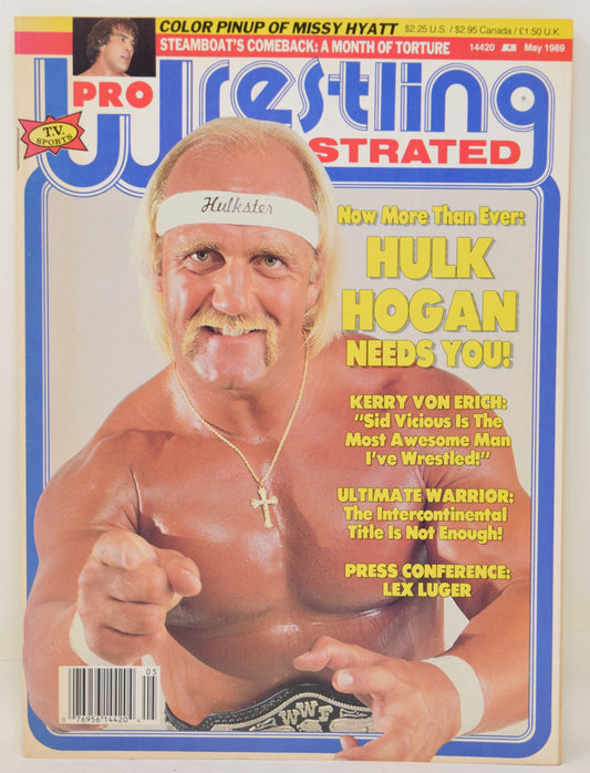 Pro Wrestling Illustrated Magazine May 1989 FN VF Hulk Hogan WWF WCW