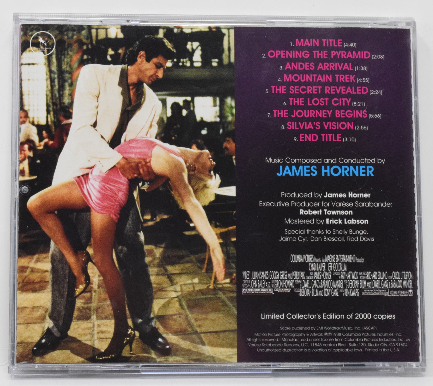 Vibes Soundtrack CD James Horner LTD 2000