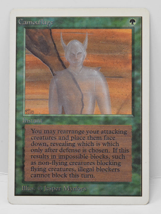 Magic The Gathering MTG Card Camoflage Green Unlimited LP