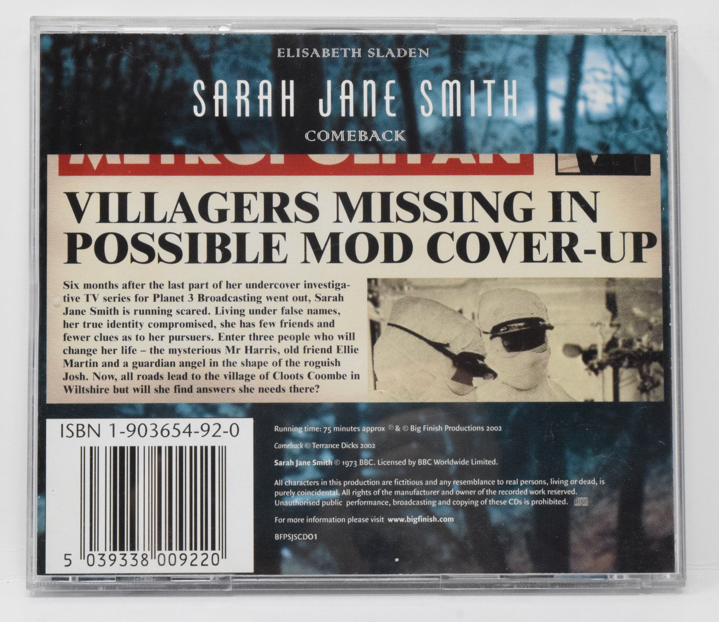 Sarah Jane Smith Comeback Audiobook CD