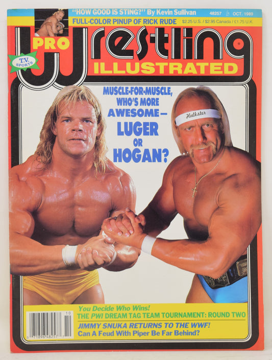 Pro Wrestling Illustrated Magazine October 1989 VF Hulk Hogan Lex Luger WWF WCW