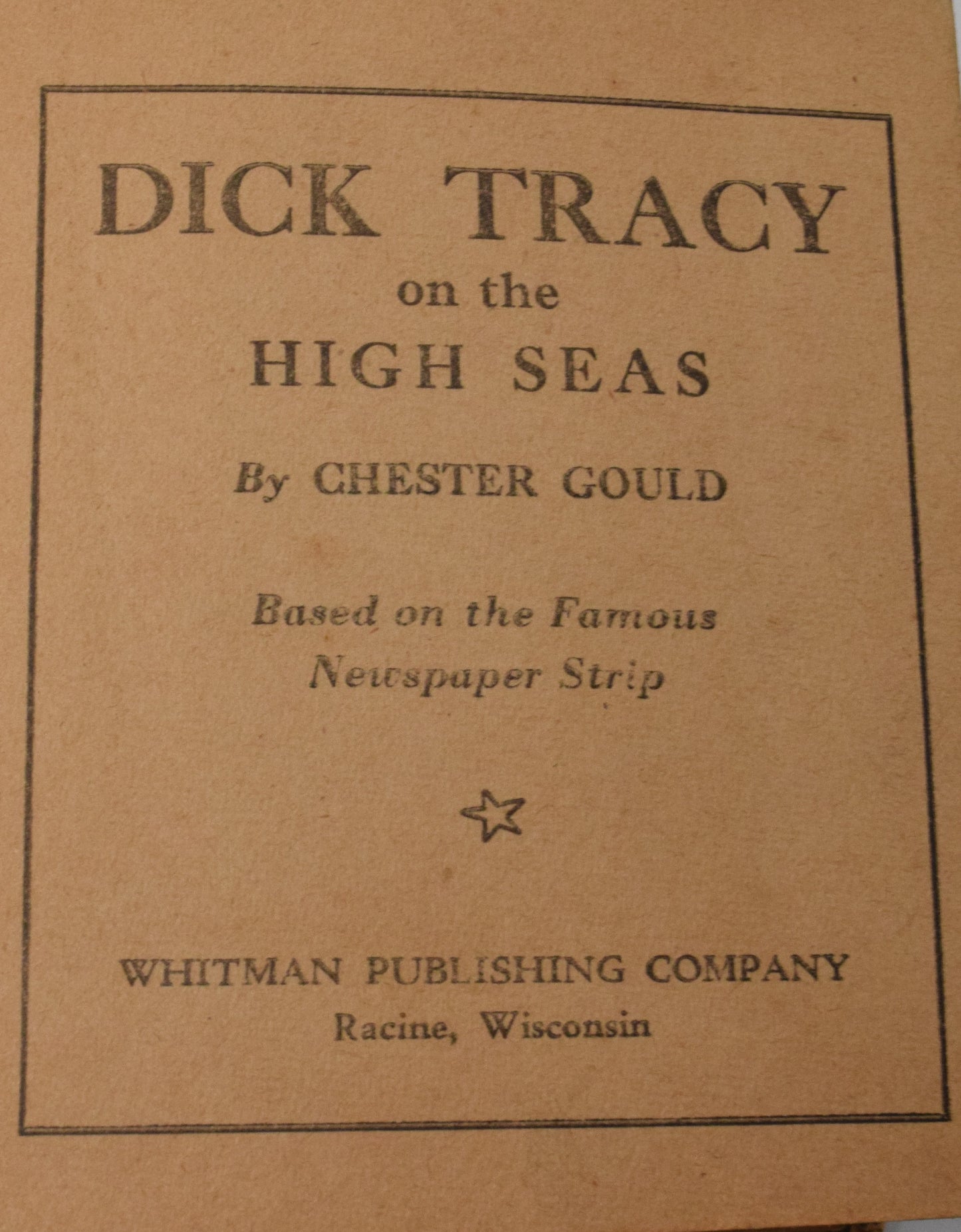 Dick Tracy And The High Seas 1454 Better Little Book Whitman 1939 FN - Golden Apple Comics