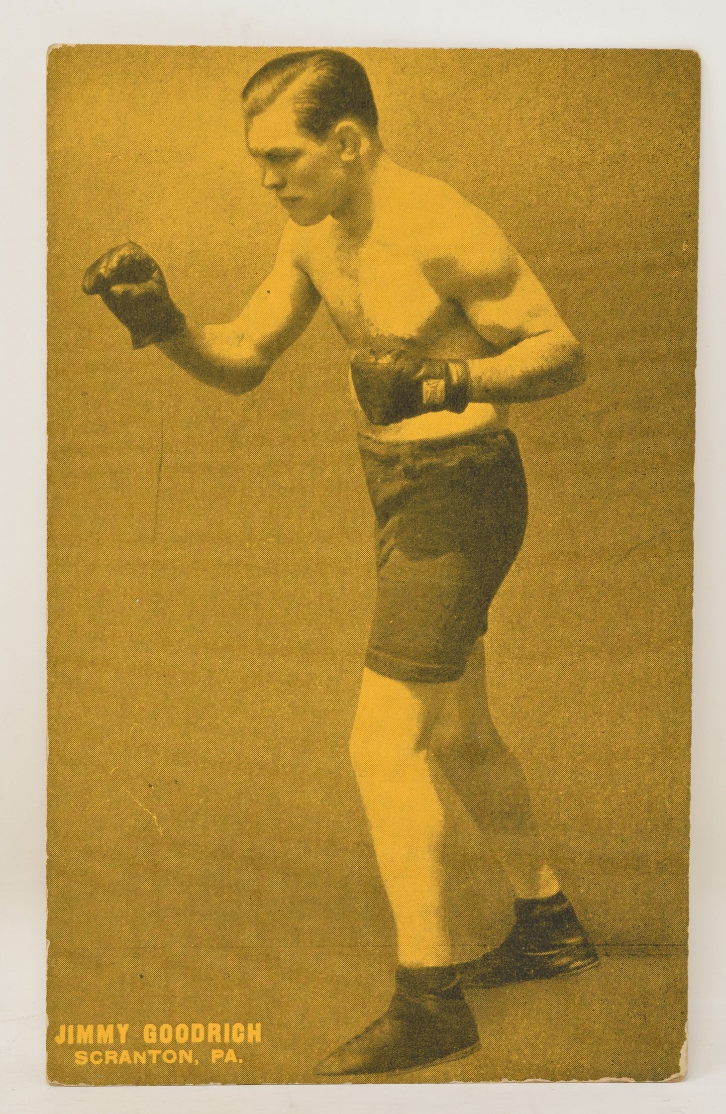 Jimmy Goodrich Boxing Exhibit Card Postcard Penny Arcade Photo 1928 5 x 3