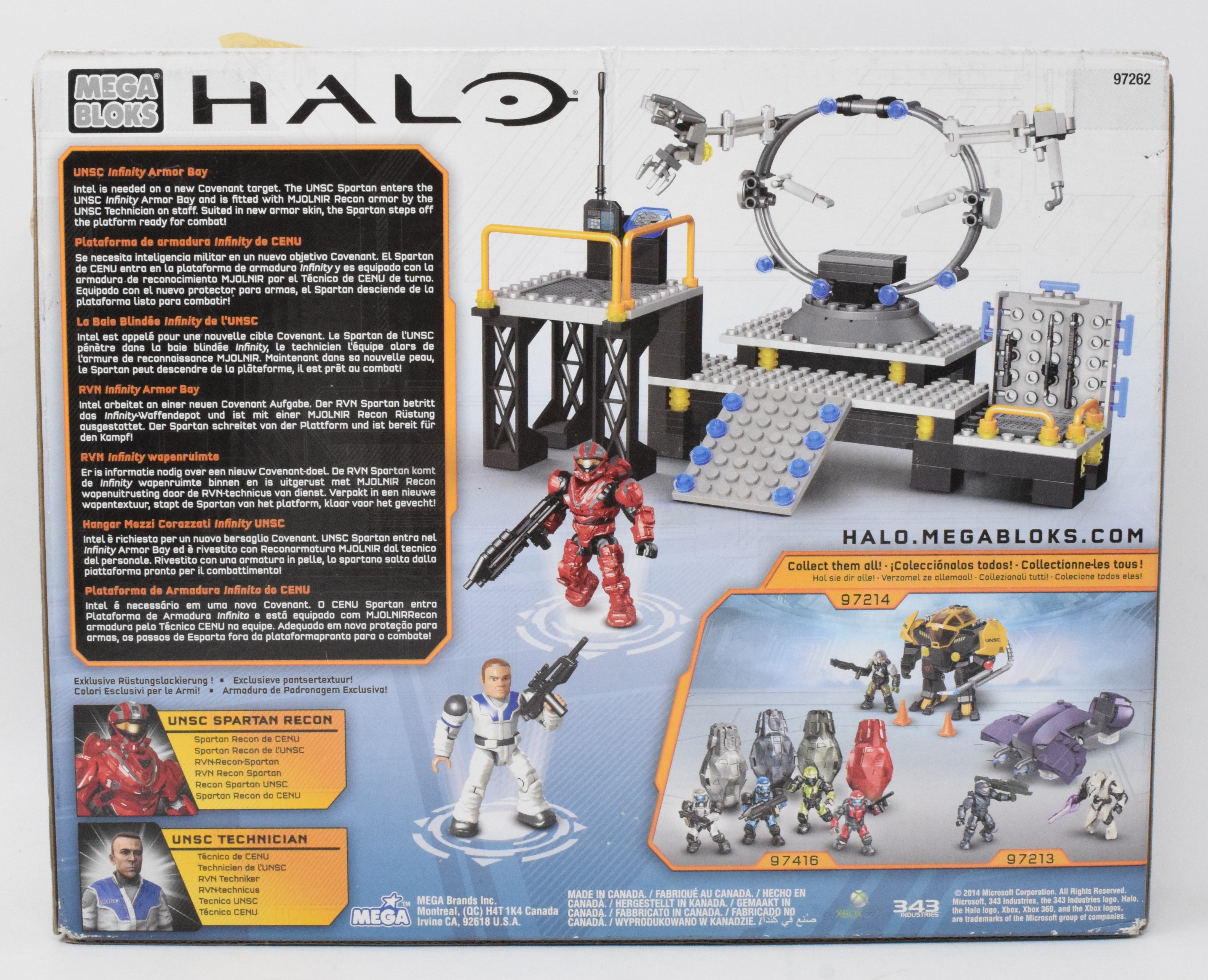Mega Bloks Construx Halo UNSC Infinity Armor Bay Set 97262 NIB New
