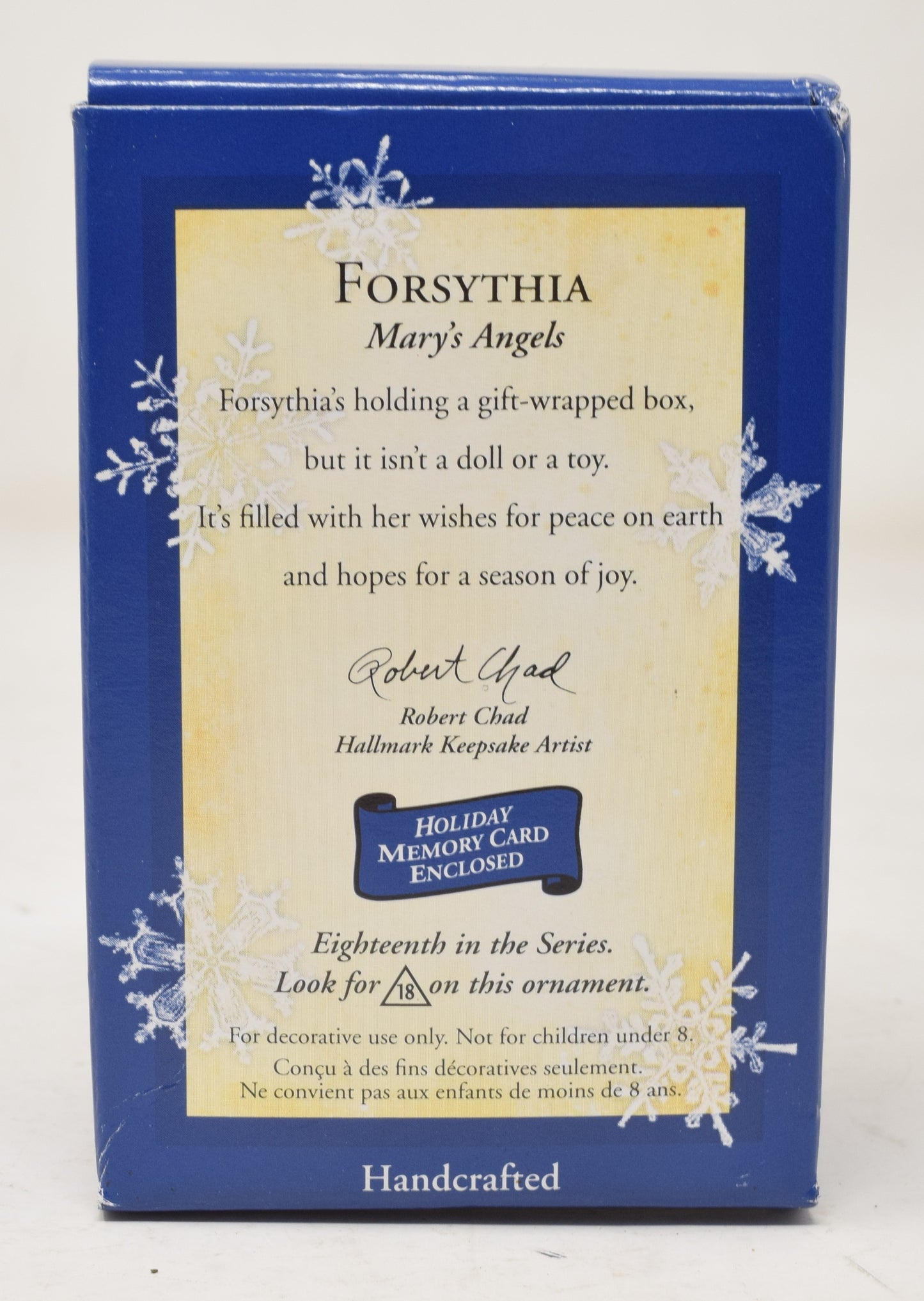 Hallmark Keepsake Ornament Forsythia Mary's Angels Repaint Christmas Tree 2005 NIB