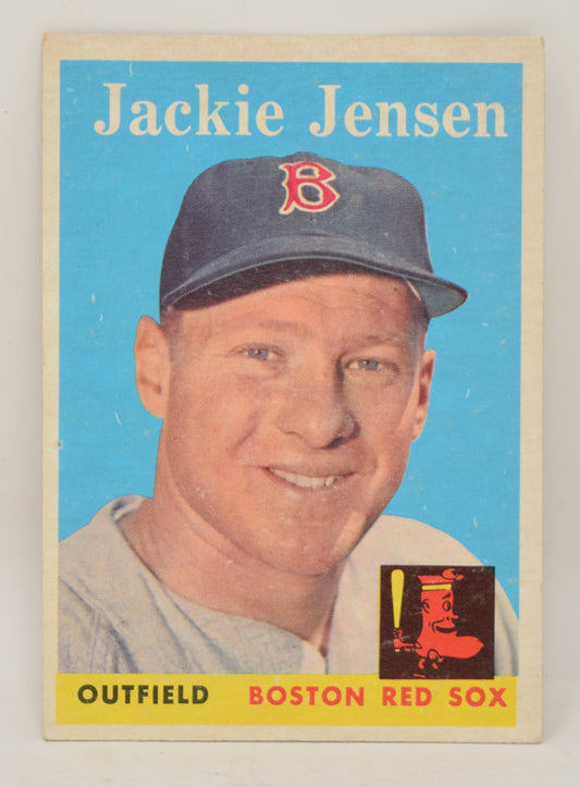 Jackie Jensen Baseball Card Topps 1958 Boston Red Sox 130