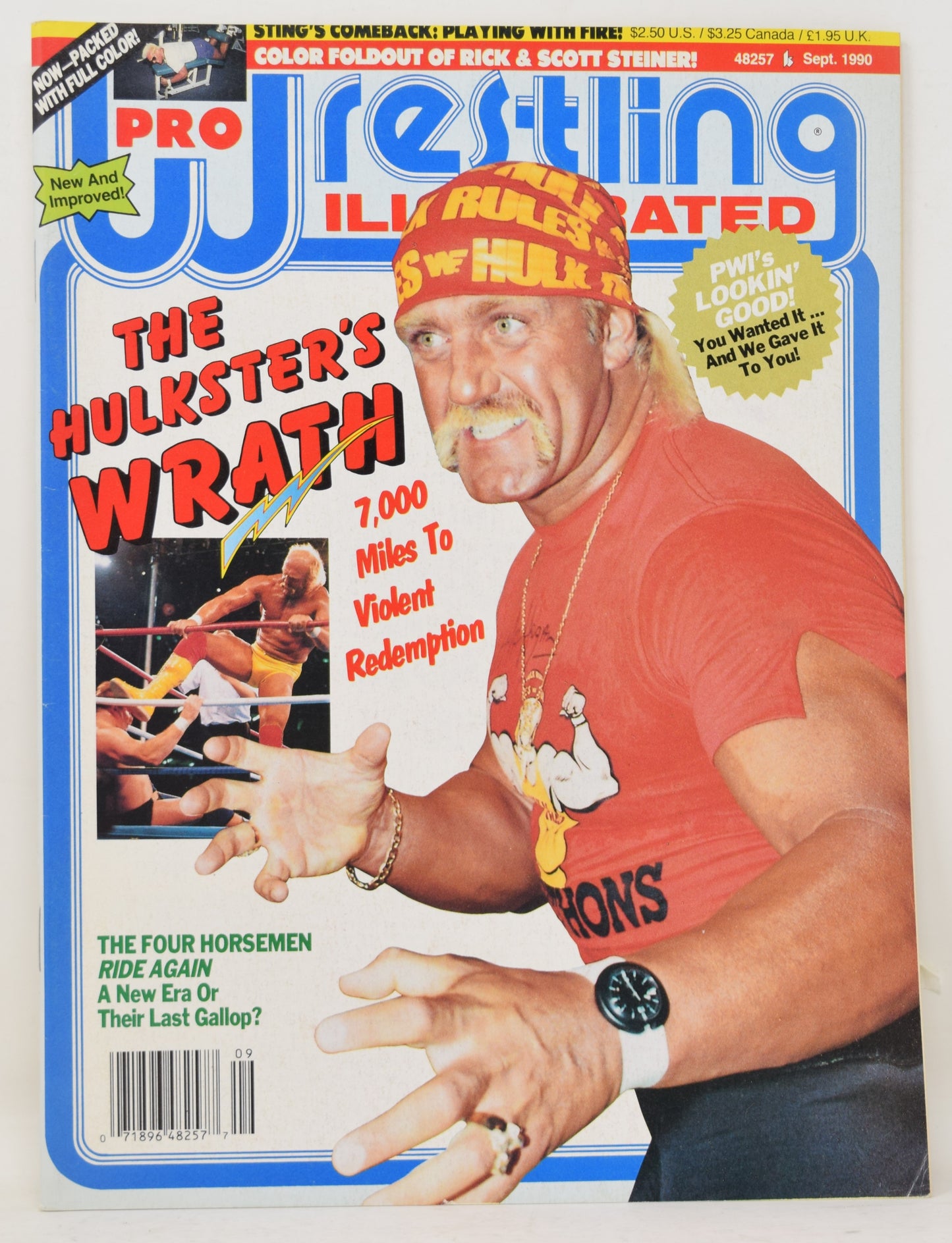 Pro Wrestling Illustrated Magazine September 1990 VF NM Hulk Hogan WWF WCW