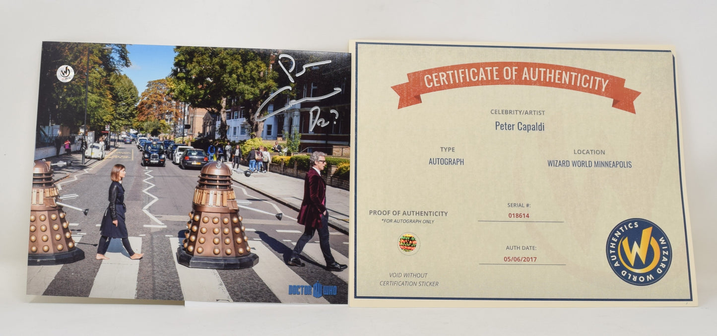 Peter Capaldi Doctor Who Beatles Abbey Road Signed Autograph 8 x 10 Photo COA