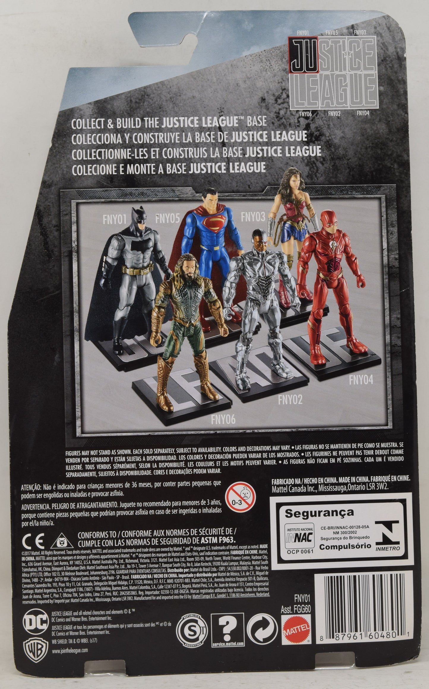 Justice League Batman 6" Action Figure FNY01 Movie DC MOC New