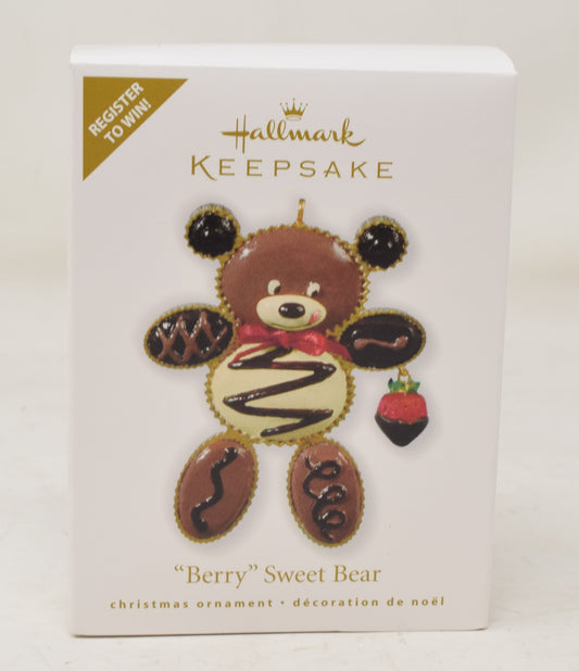 Hallmark Keepsake Ornament Berry Sweet Bear Truffle Chocolate Christmas Tree 2010 NIB