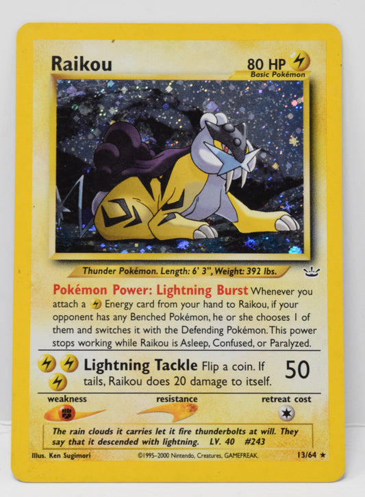 Pokemon Card Raikou Holo Neo Revalation 13/64 HP
