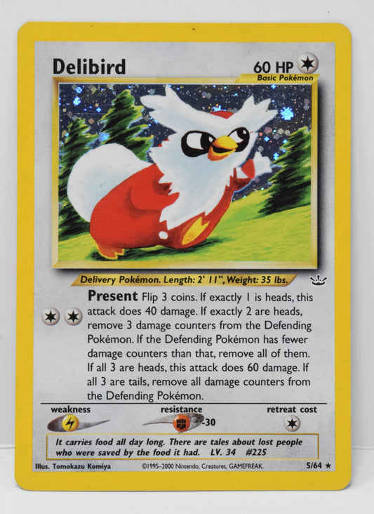 Pokemon Card Delibird Holo Neo Revalation 5/64 LP