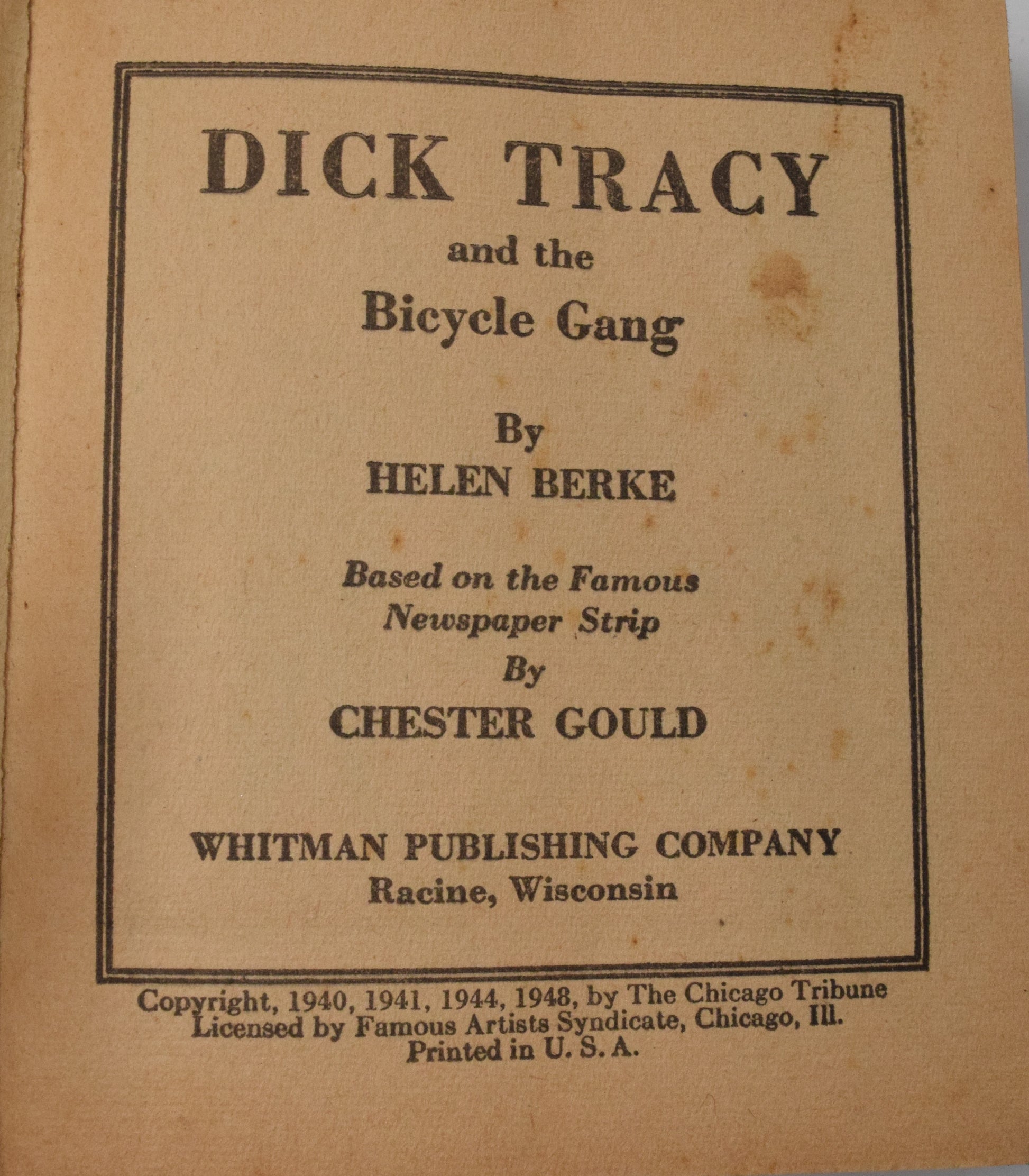Dick Tracy And Bicycle Gang 1445 Better Little Book Whitman 1948 FN - Golden Apple Comics
