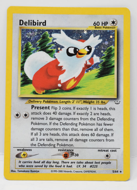 Pokemon Card Delibird Swirl Holo Neo Revalation 5/64 MP