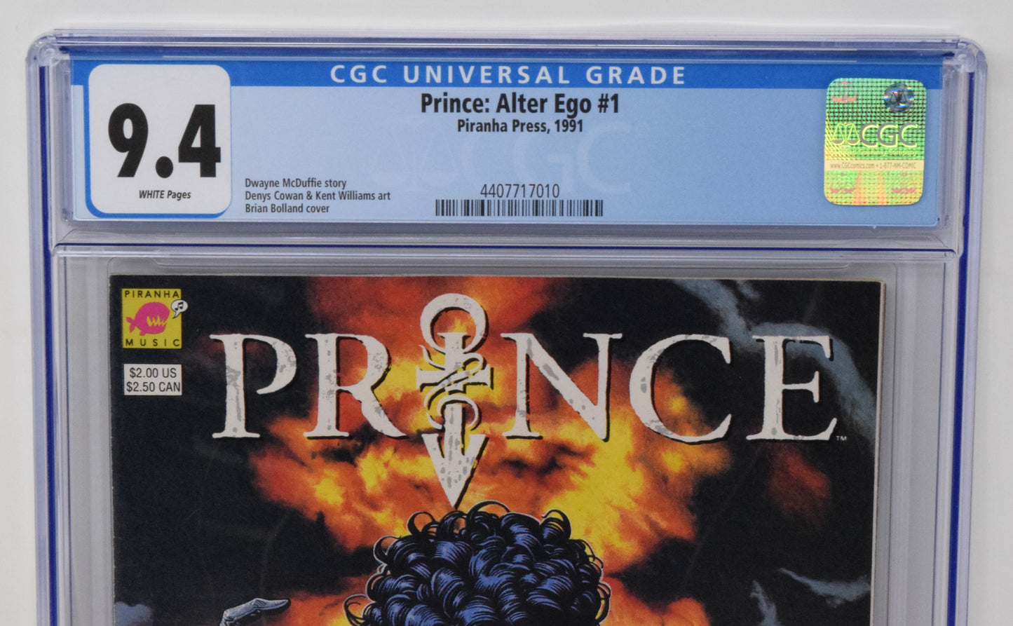 Prince Alter Ego 1 Piranha 1991 CGC 9.4 Brian Bolland Dwayne McDuffie