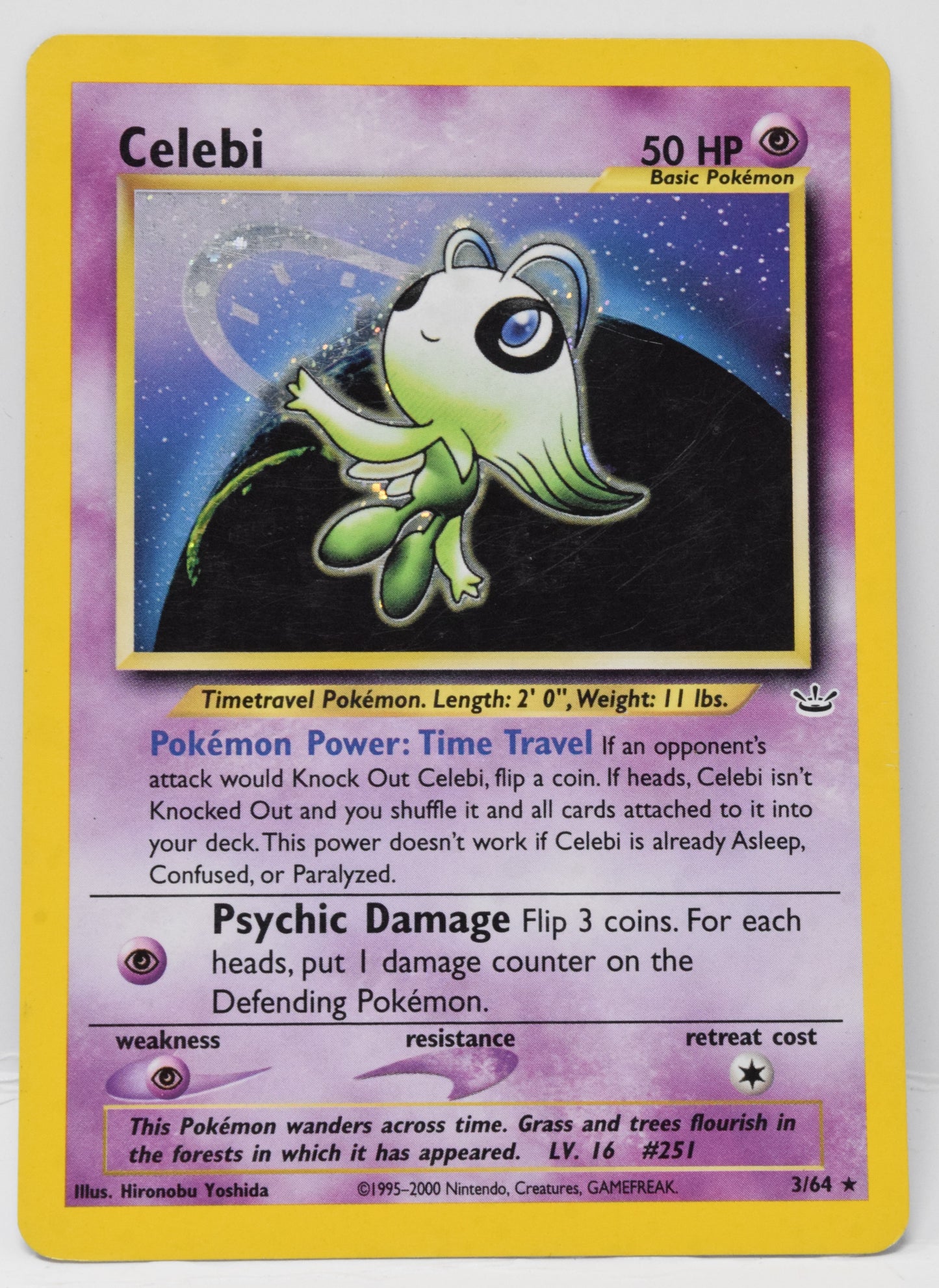 Pokemon Card Celebi Holo Neo Revalation 3/64 MP