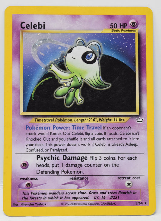 Pokemon Card Celebi Holo Neo Revalation 3/64 MP