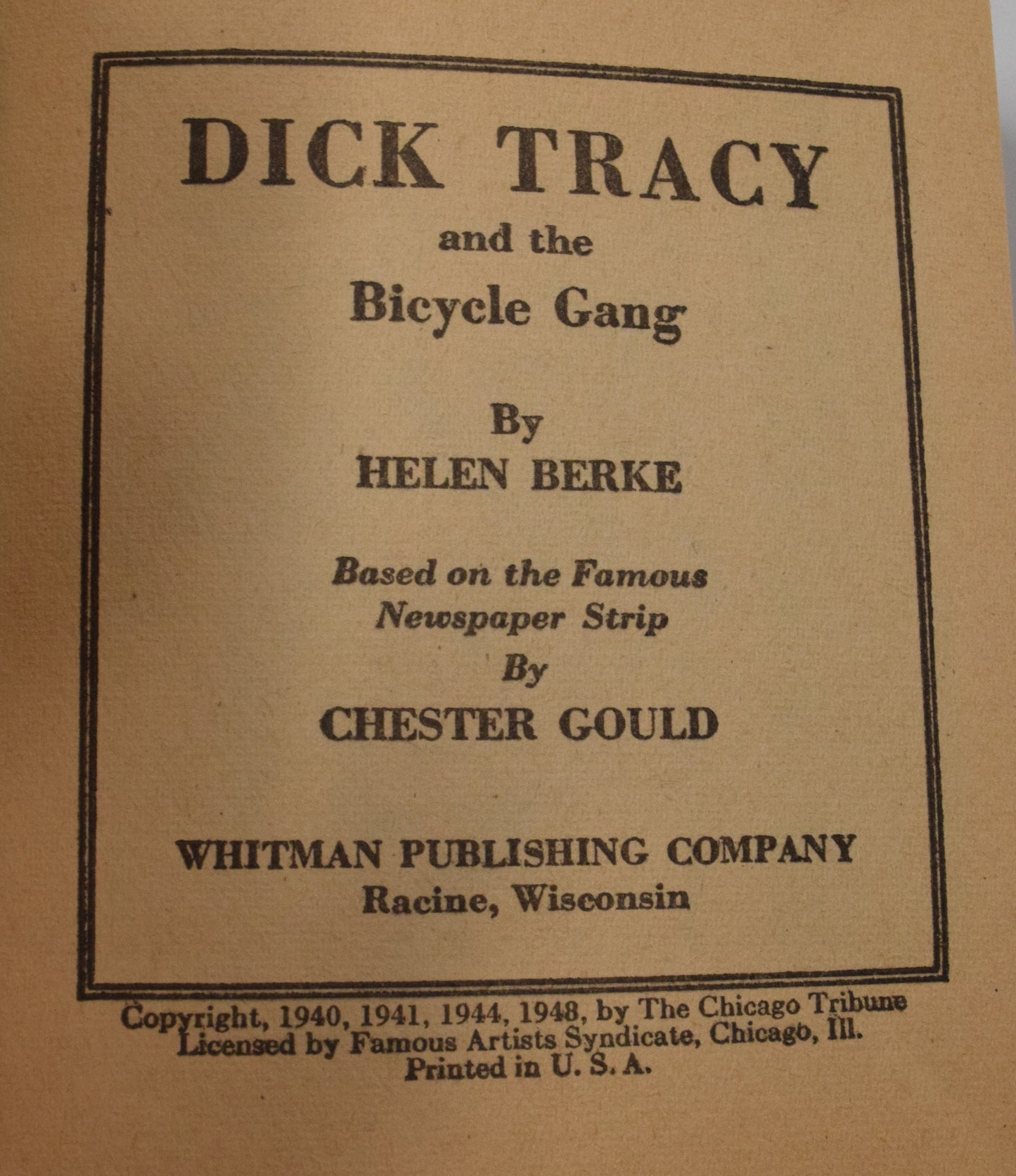 Dick Tracy And Bicycle Gang 1445 Better Little Book Whitman 1948 VF - Golden Apple Comics