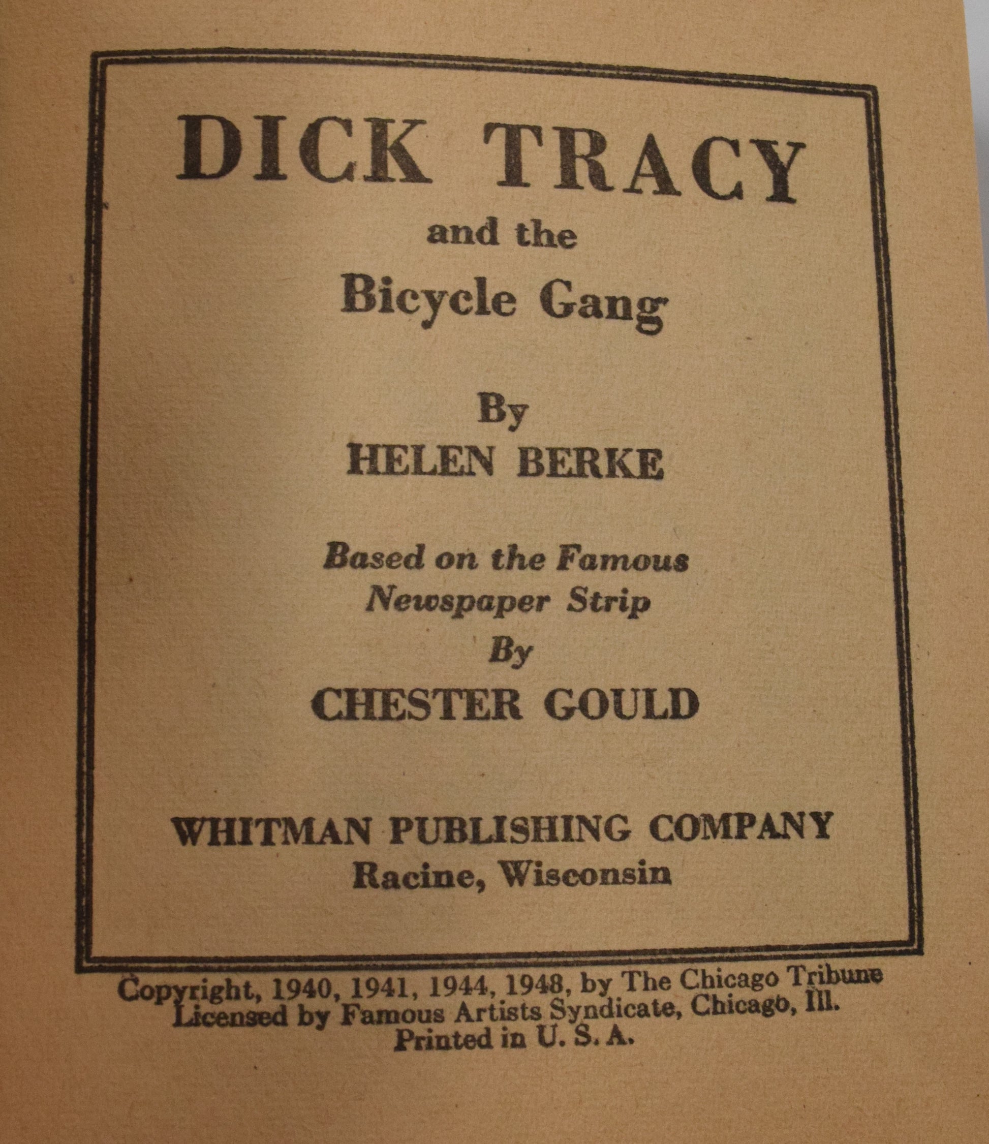 Dick Tracy And Bicycle Gang 1445 Better Little Book Whitman 1948 VF - Golden Apple Comics