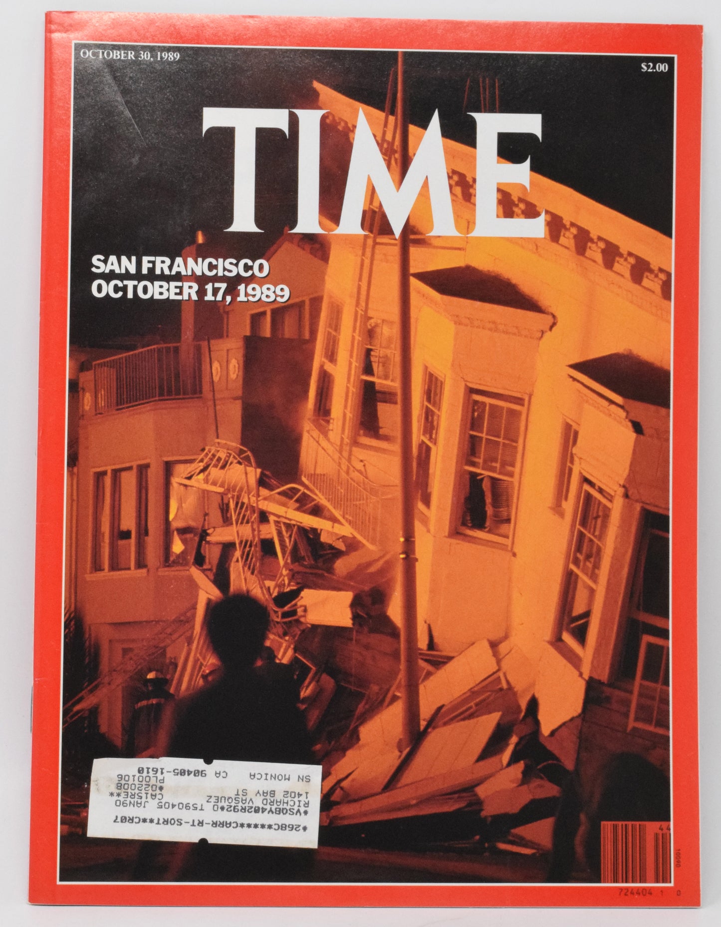 Time Magazine Oct 30 1989 San Francisco Earthquake NM