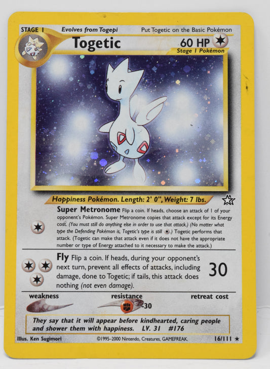 Pokemon Card Togetic Holo Neo Genesis 16/111 MP