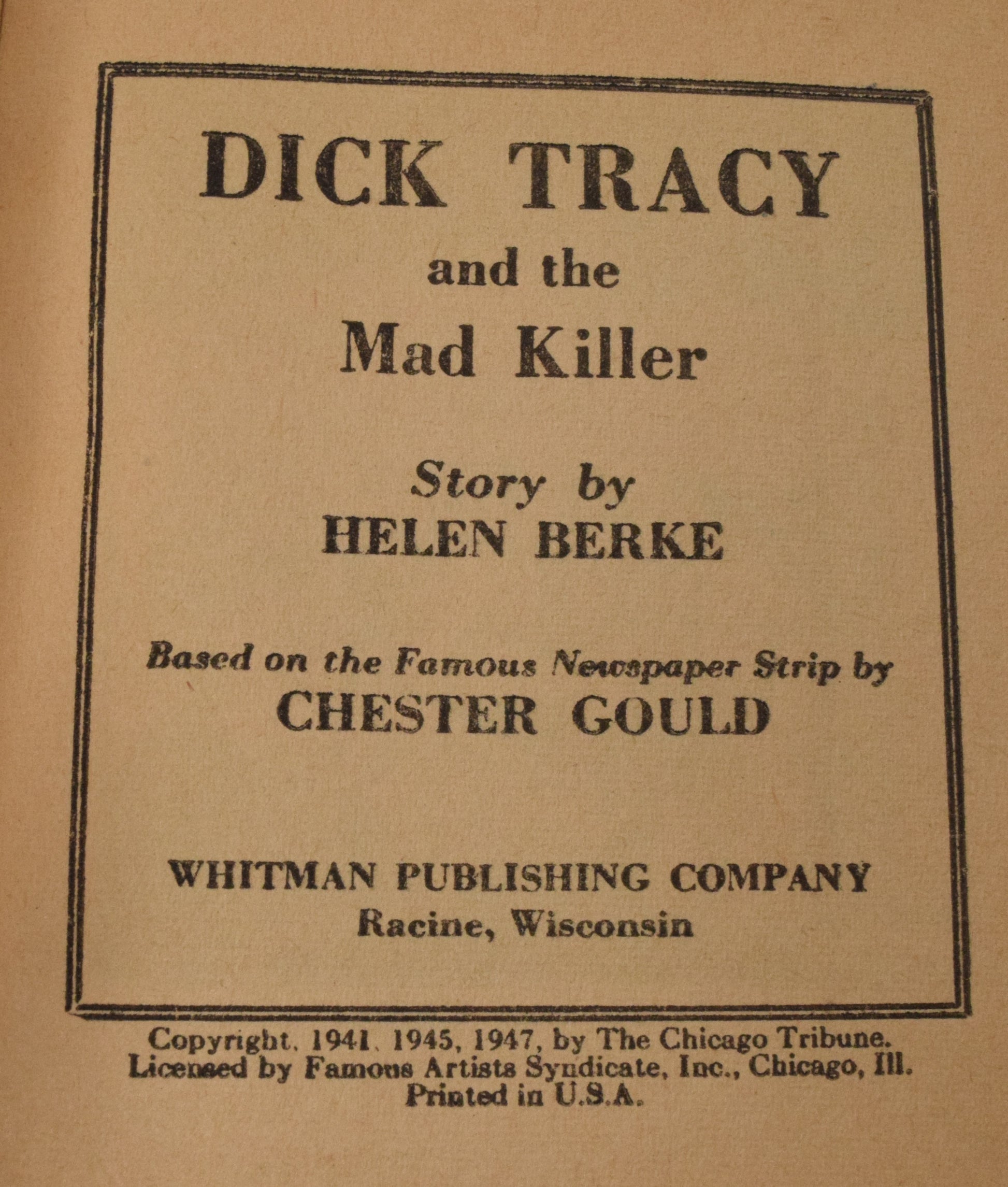 Dick Tracy And The Mad Killer 1436 Better Little Book Whitman 1947 VF - Golden Apple Comics