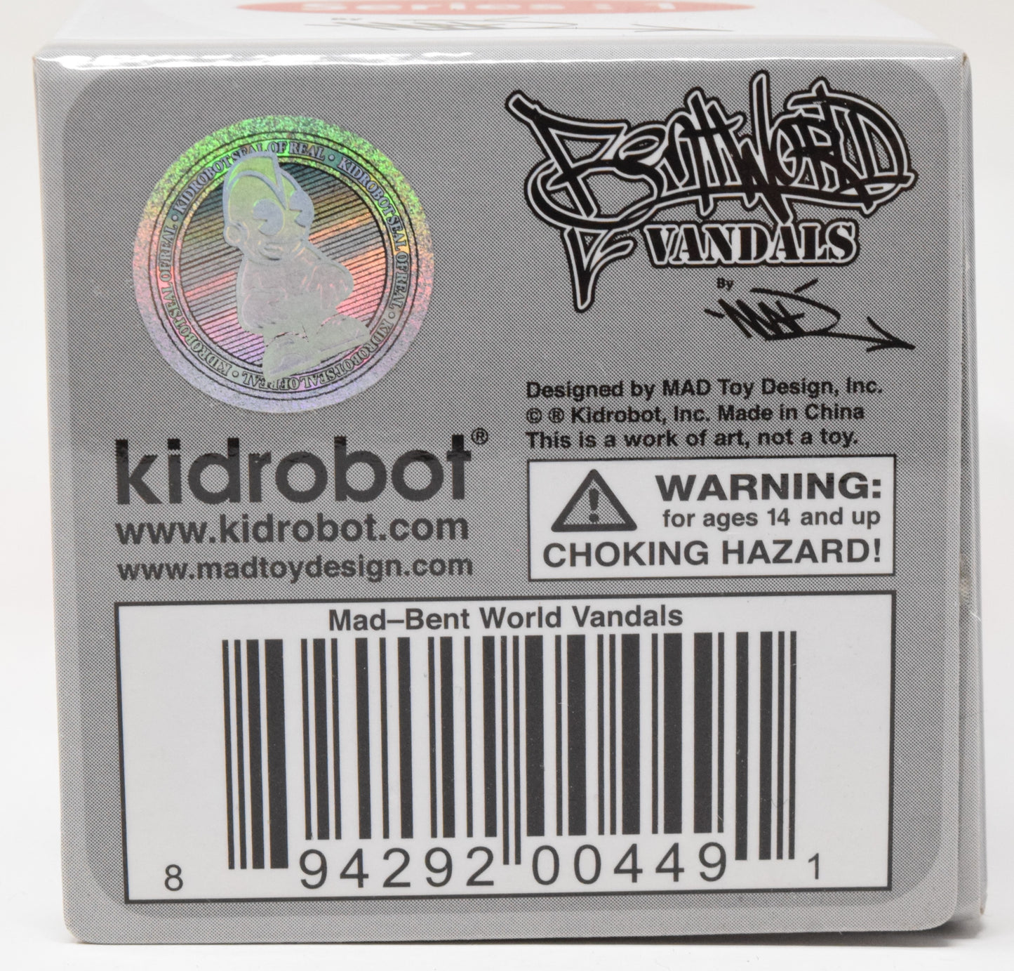 Kidrobot Bentworld Vandals Mad Biggie New Vinyl Figure Spray Paint