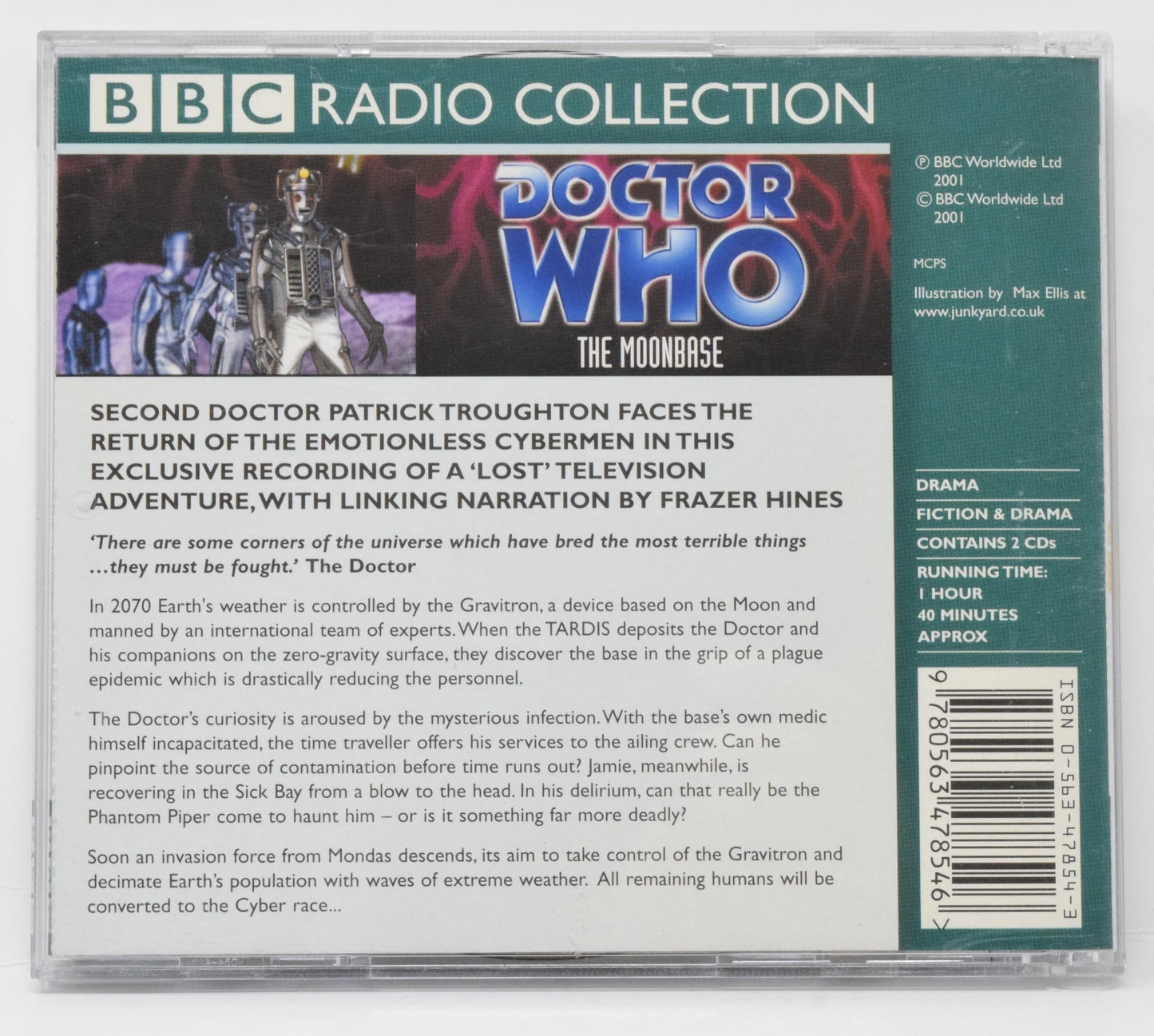 Doctor Who Moonbase Soundtrack CD BBC TV 2 Disc