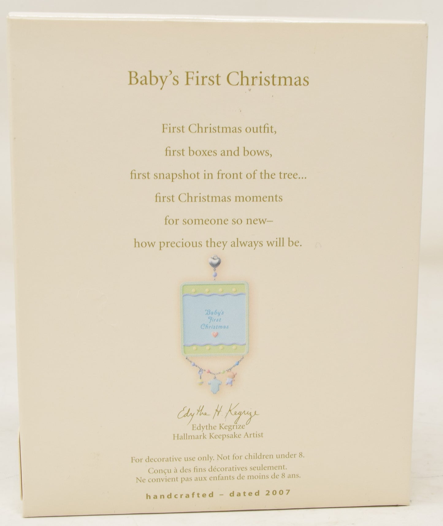 Hallmark Keepsake Ornament Baby's First Photo Frame Christmas Tree 2007 NIB