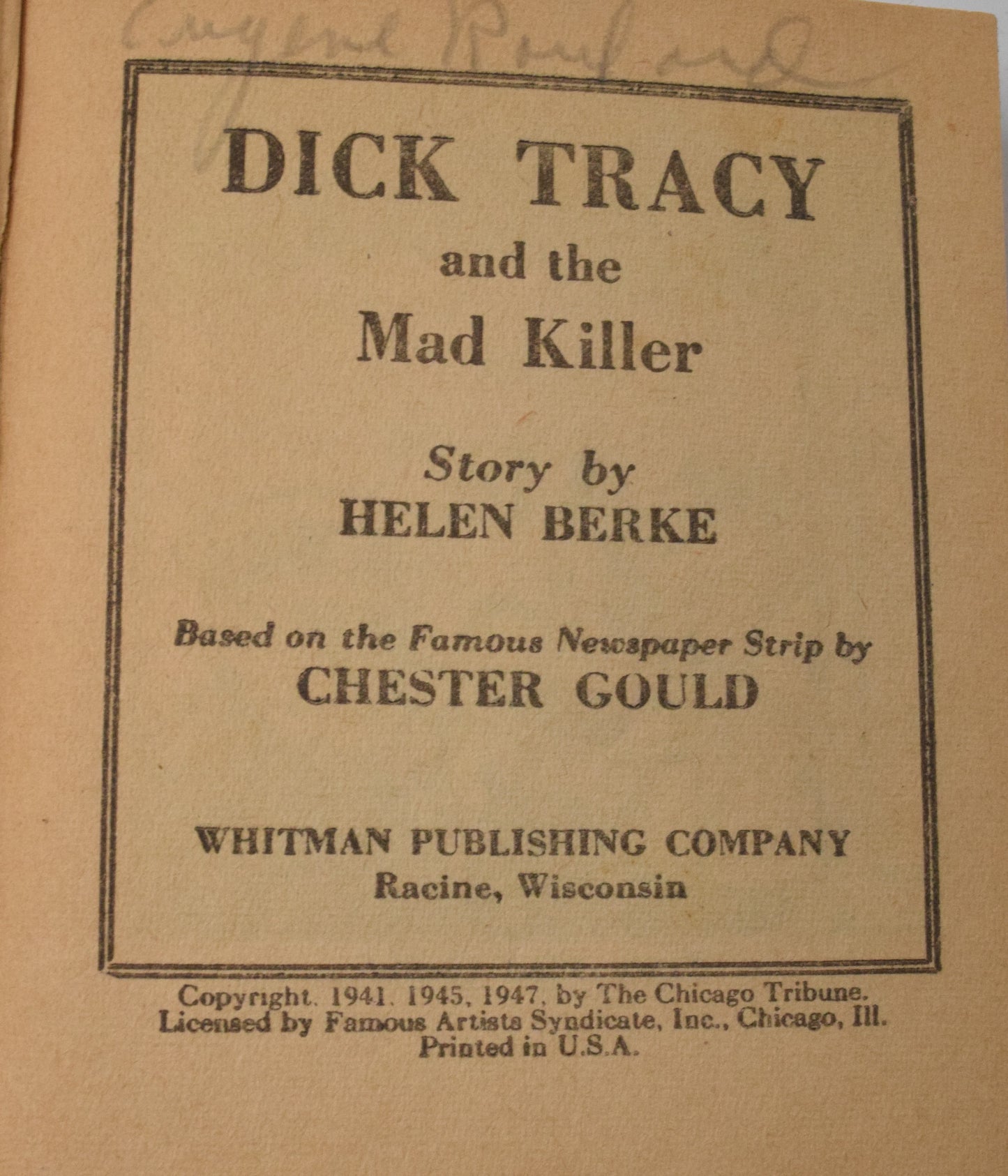 Dick Tracy And The Mad Killer 1436 Better Little Book Whitman 1947 FN - Golden Apple Comics