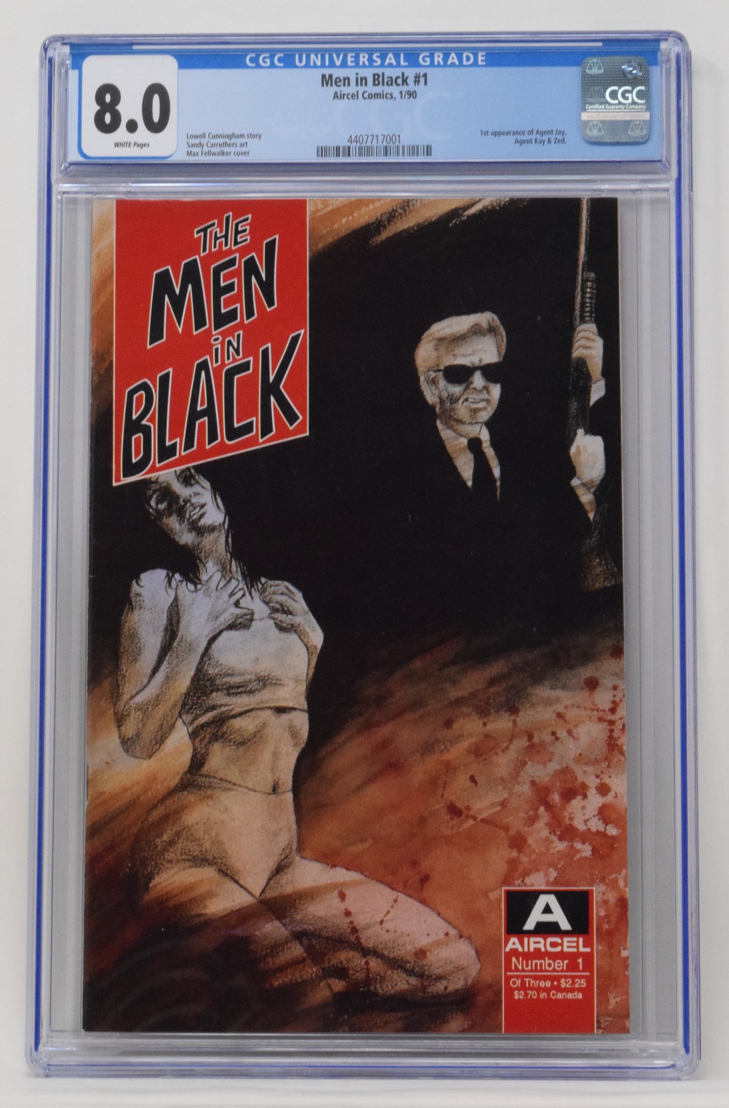 Men In Black 1 Aircel CGC 8.0 1st Jay Kay Zed Movie Will Smith