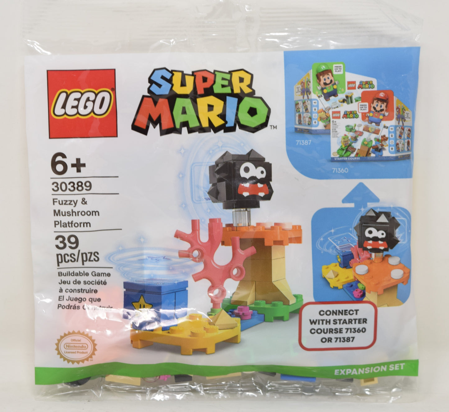 Lego Super Mario Bros Fuzzy Mushroom Platform Expansion Set 30389 New