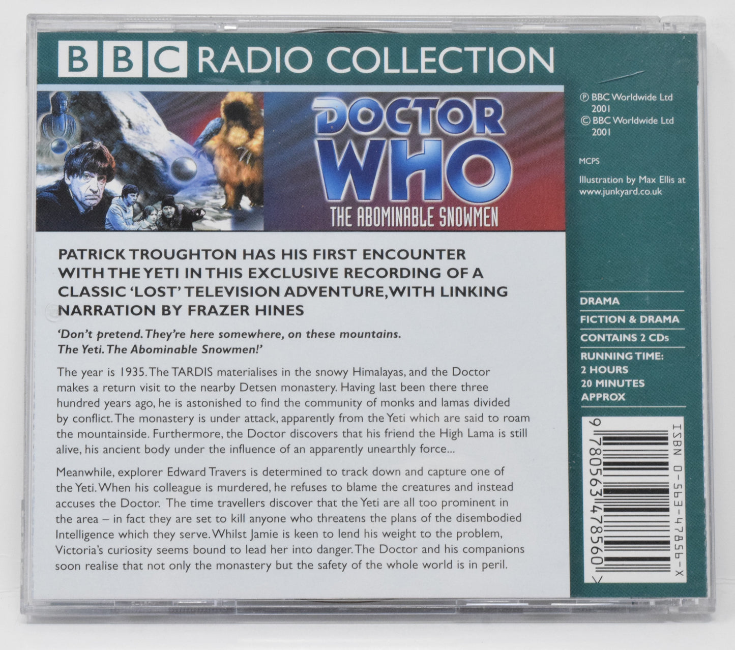 Doctor Who Abominable Snowman Soundtrack CD BBC TVV 2 Disc