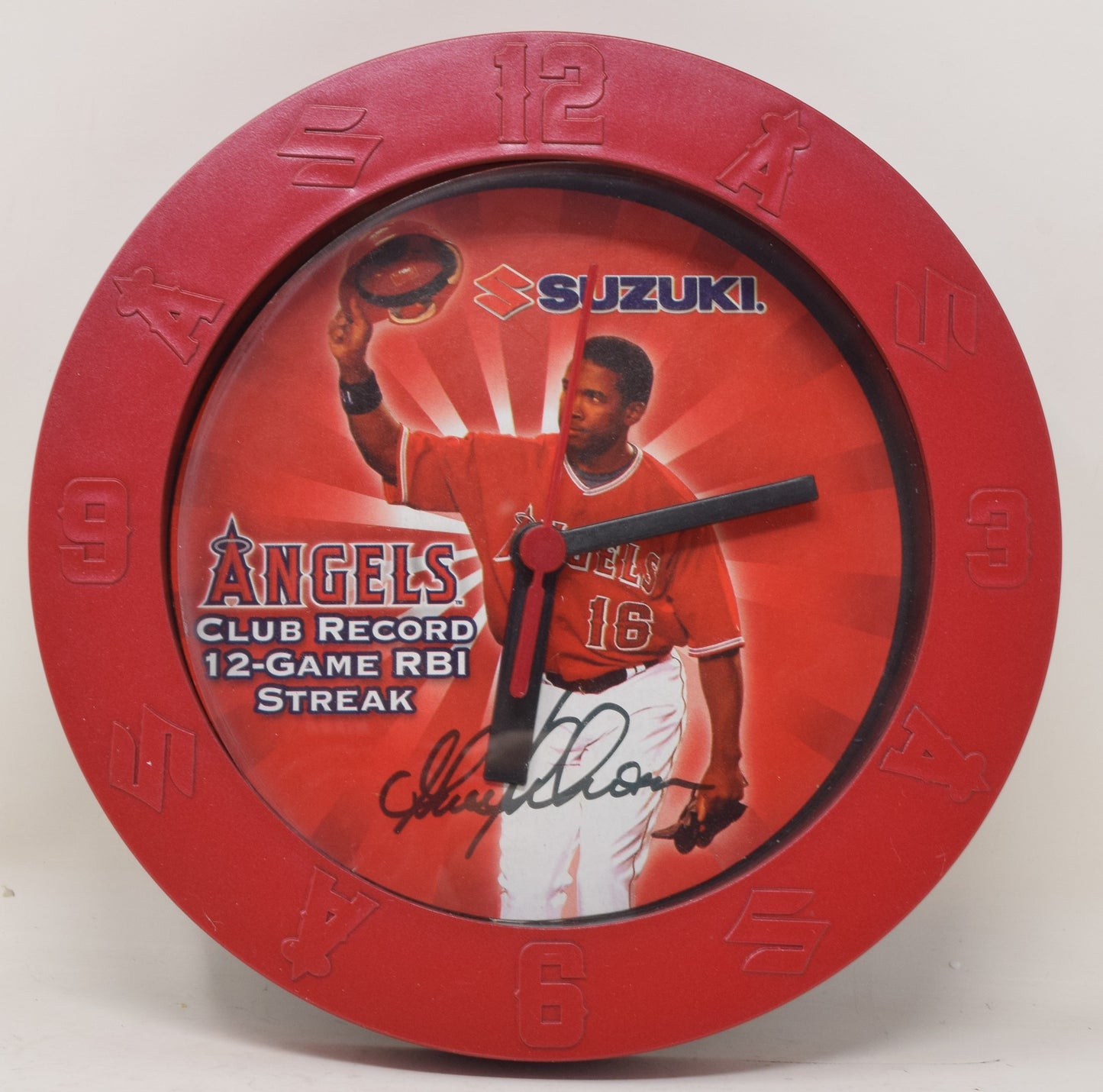 Garret Anderson Wall Clock RBI Streak Baseball Los Angeles Angeles MLB 2008 NIB