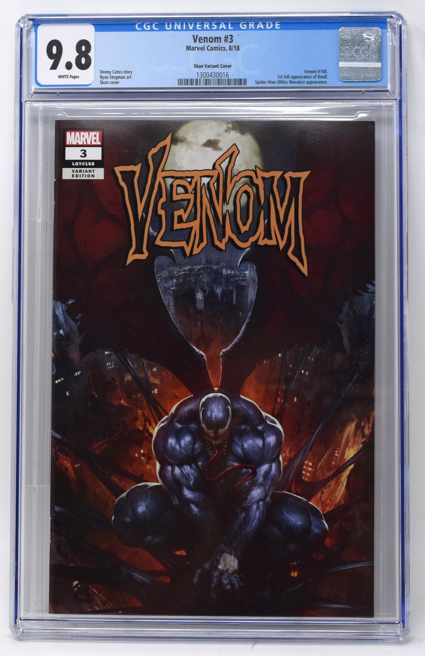 Venom 3 Marvel 2018 CGC 9.8 Skan Srisuwan Trade Variant 1st Knull