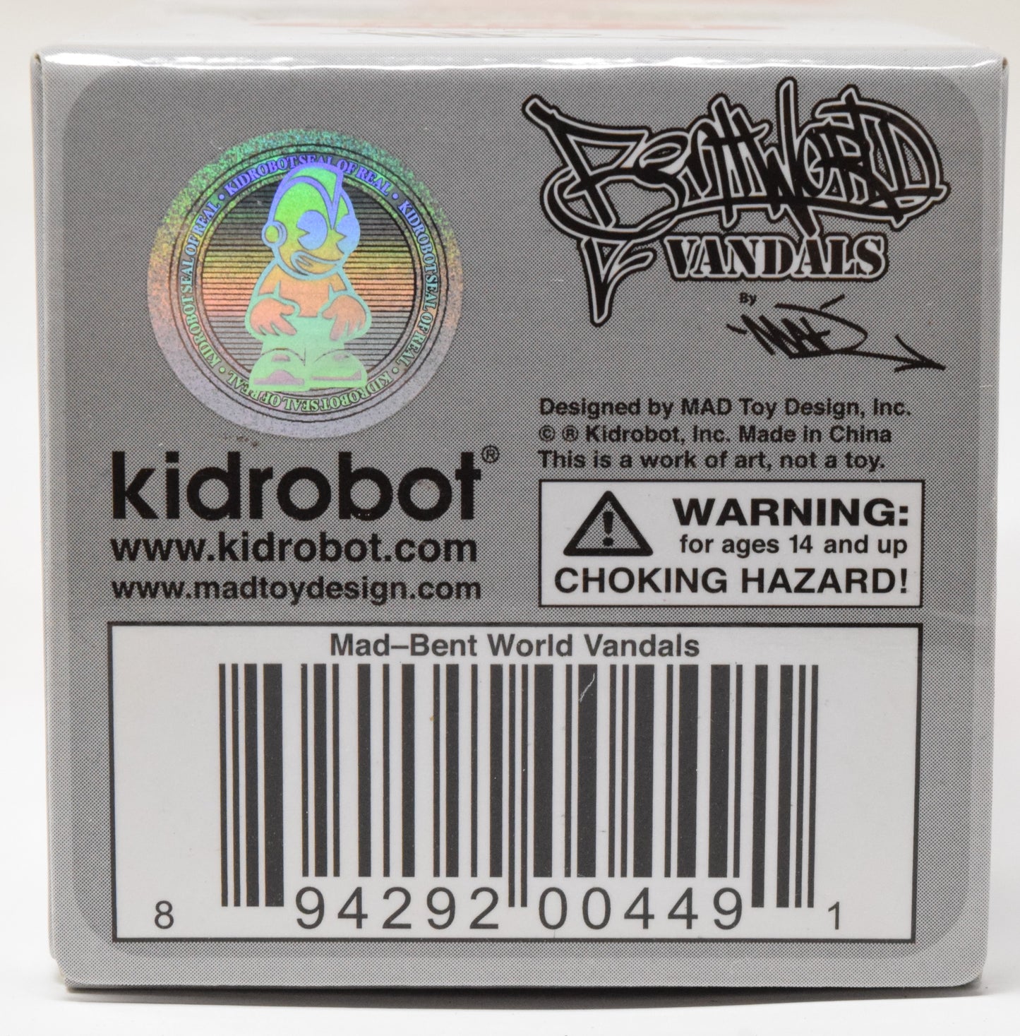 Kidrobot Bentworld Vandals Mad Mr Chisel New Vinyl Figure Spray Paint